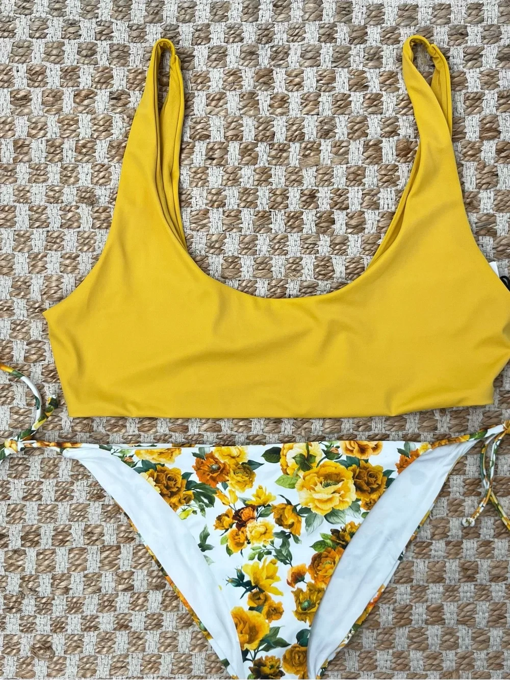 Onia Scoop Top in Burnt Sun Yellow XL NWT